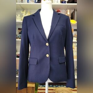 J. Crew Dark Blue Blazer with Gold Buttons